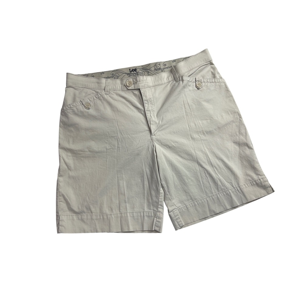 Lee Chino Shorts Women 16P Beige Platinum Label Stretch Comfort Waist C17‎